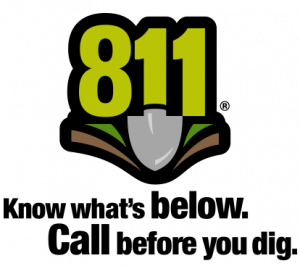 811 Know what's below. Call before you dig.